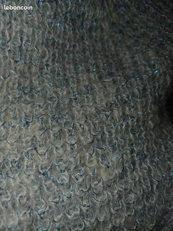 Light blue sweater with metallic film, Caroll brand, size 44 – photo 7
